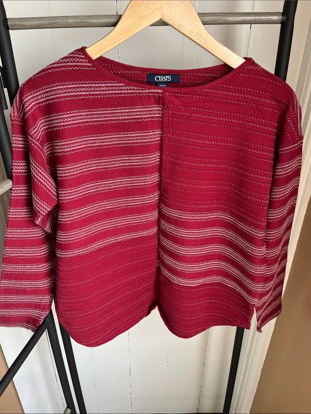 Chaps Red and white top